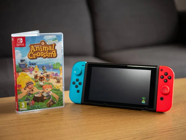 March 2020 Nintendo Switch Animal Crossing New Horizons Loading Screen — Stock Photo, Image