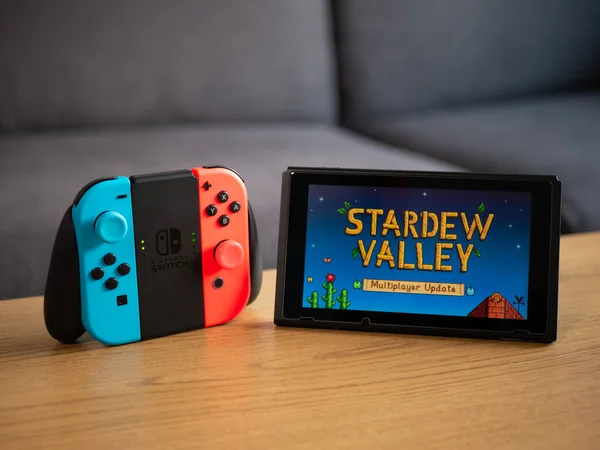 Reino Unido Março 2020 Nintendo Comutador Stardew Vale Jogo — Fotografia de Stock