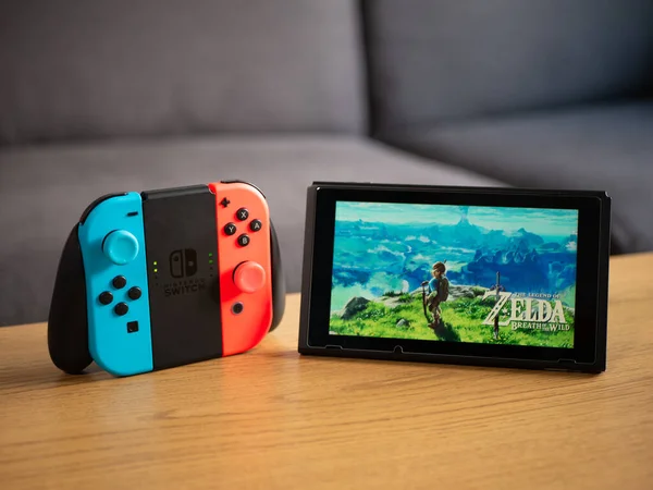 Großbritannien März 2020 Nintendo Switch Legend Zelda Atem Des Wilden — Stockfoto