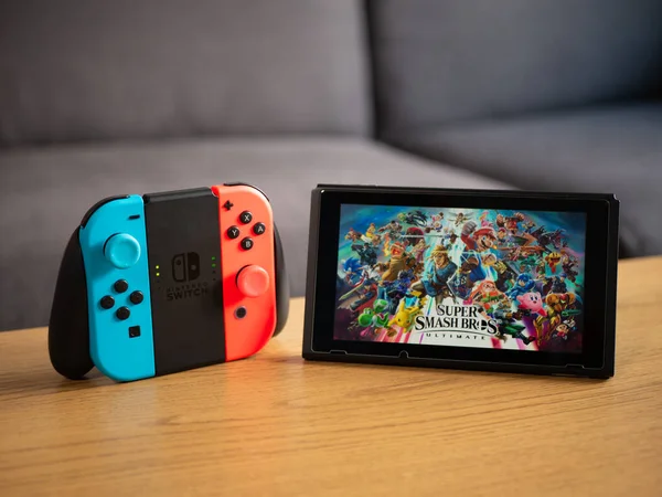 Großbritannien März 2020 Nintendo Switch Super Smash Bros Spiel — Stockfoto