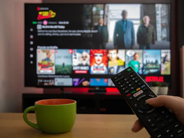 Reino Unido Marzo 2020 Página Selección Television Netflix Mejor Llama — Foto de Stock