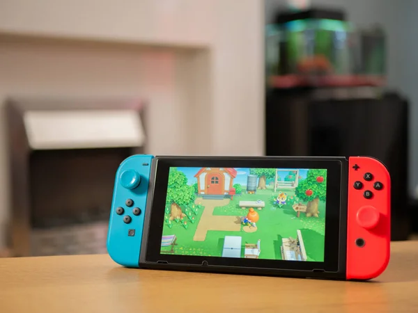 Egyesült Királyság 2020 Március Nintendo Switch Állatátkelés Lakatlan Szigeti Karakterekkel — Stock Fotó