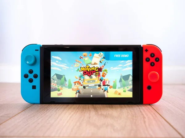 Mai 2020 Großbritannien Nintendo Switch Konsole Neues Moving Out Spiel — Stockfoto