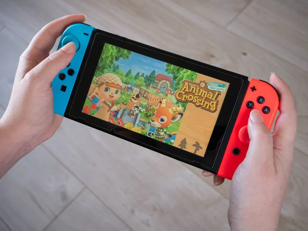 Maio 2020 Reino Unido Nintendo Switch Animal Cruzando Novos Horizontes — Fotografia de Stock