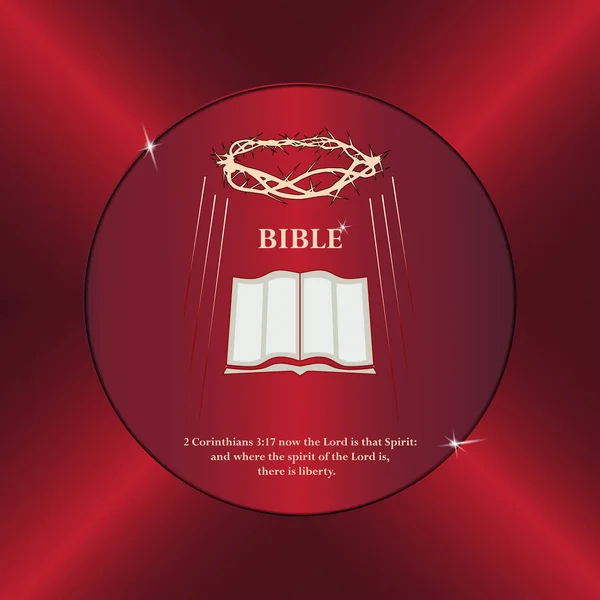 Bible, couronne d'épines — Image vectorielle