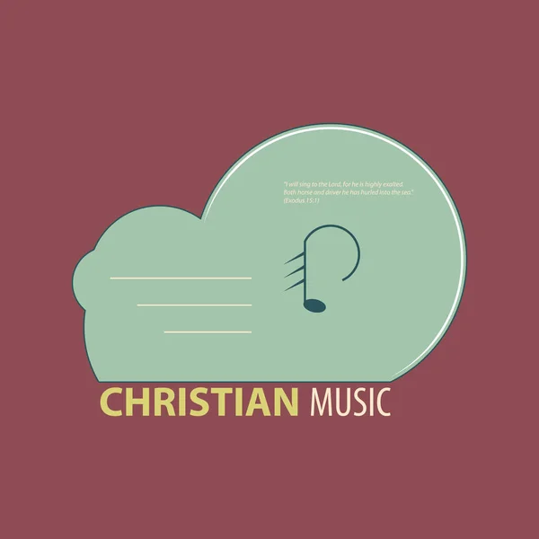 Ikona muzyki chrześcijańskiej — Wektor stockowy