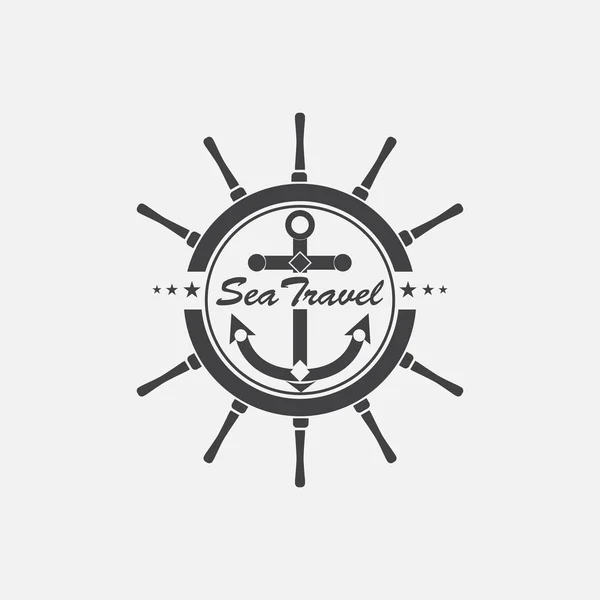 Logo voyage en mer — Image vectorielle