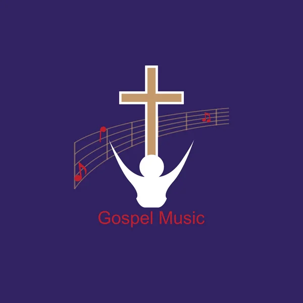 Logo muzyki Gospel — Wektor stockowy