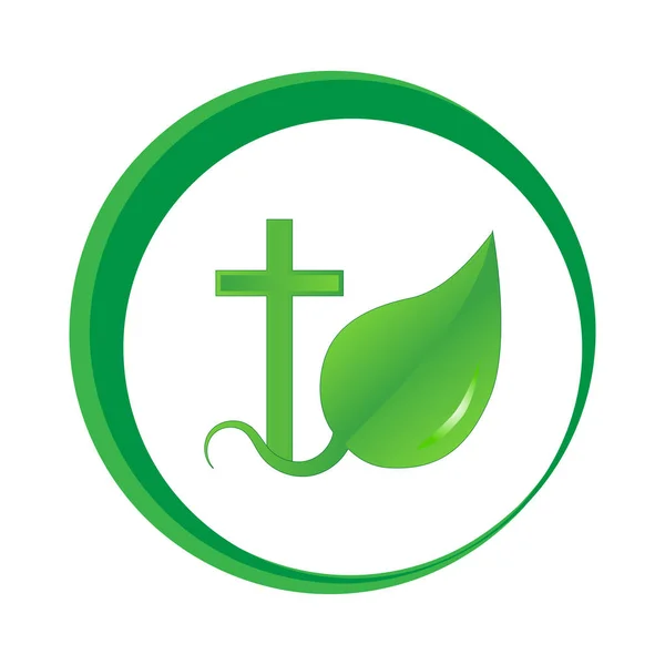 Logotypen är en spira av tro — Stock vektor