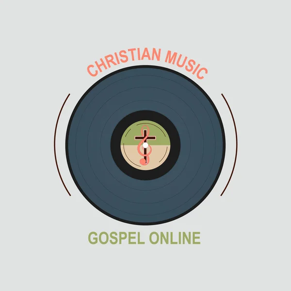 Studio christelijke muziek — Stockvector