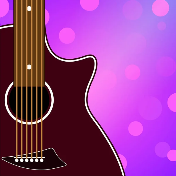 Bir gitar ile müzikal banner — Stok Vektör