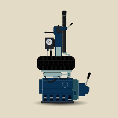 Tire fitting machine clipart