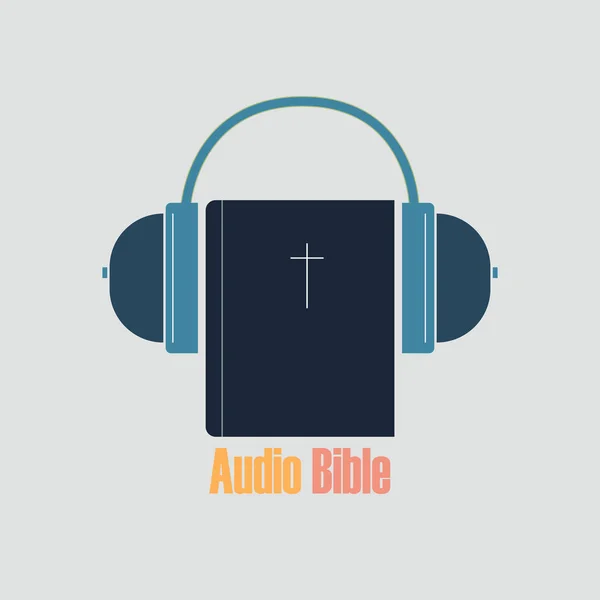 Lyssna på ljudet Bibeln — Stock vektor