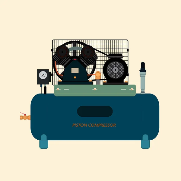 Kolbenluftkompressor — Stockvektor