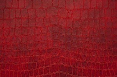 Klasik kırmızı deri dokular. Yakın plan. Büyük hücre dokusu