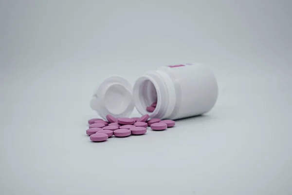 Pills Light Background Close Side View — Stock Photo, Image