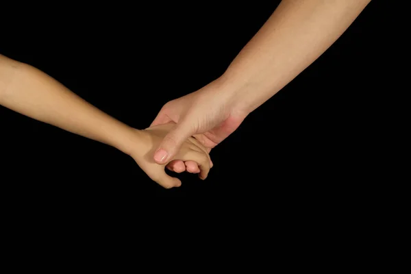 어머니는 아들에게 고립된 여자들 아이들이 손바닥을 지원이라는 개념이다 클로즈업 — 스톡 사진