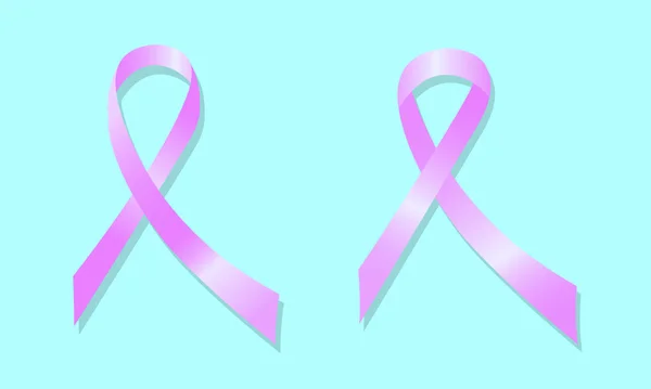 Ruban Isolé Journée Mondiale Cancer Symbole Lutte Contre Les Maladies — Image vectorielle