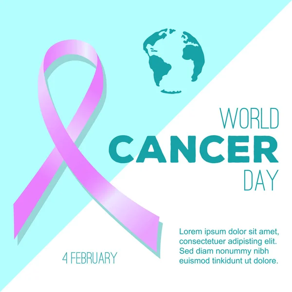 World Cancer Day Awareness Breast Children Leukemia Skin Aids Other — Stock Vector