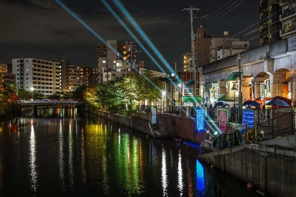 Ooka Nehri Nin Yokohama Silueti — Stok fotoğraf