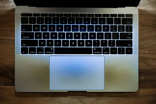 Tastatur Bild Von Stilvollen Laptop — Stockfoto