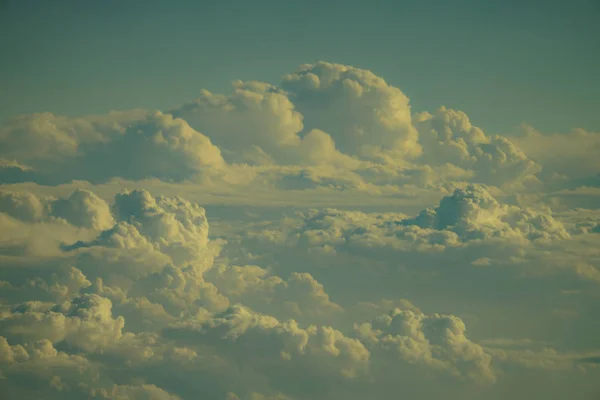 Image of sea of clouds seen from airplane