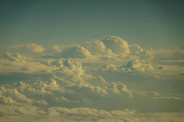 Afbeelding Van Zee Van Wolken Gezien Vanaf Vliegtuig — Stockfoto