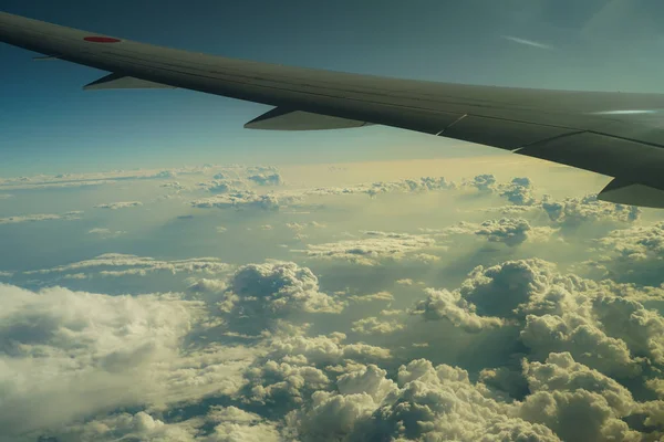 Imagem Mar Nuvens Vistas Avião — Fotografia de Stock