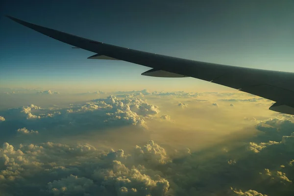 Imagem Mar Nuvens Vistas Avião — Fotografia de Stock