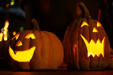 Cadılar Bayramı kriko fenerinin görüntüsü