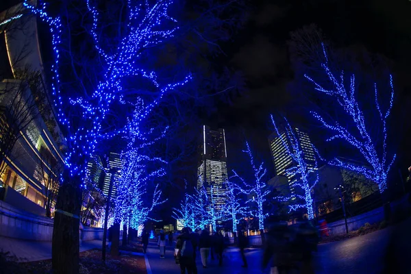 Iluminações Natal Minato Mirai Yokohama — Fotografia de Stock