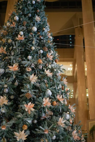 Witte Schattige Kerstboom Afbeelding Van — Stockfoto