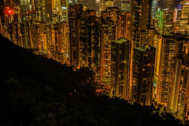 Victoria Tepesi 'nden Hong Kong gece görüşü