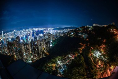 Victoria Tepesi 'nden Hong Kong gece görüşü