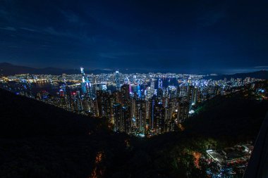 Victoria Tepesi 'nden Hong Kong gece görüşü
