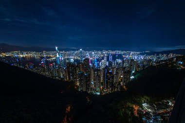 Victoria Tepesi 'nden Hong Kong gece görüşü