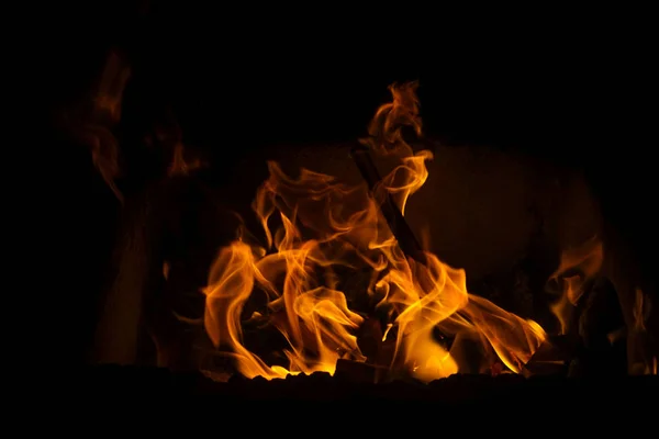 Bright Red Fire Selective Focus — Stock Photo, Image