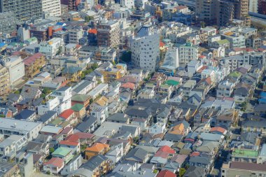 Tokyo silueti Ebisu Garden Gözlemevi 'nden görüldü
