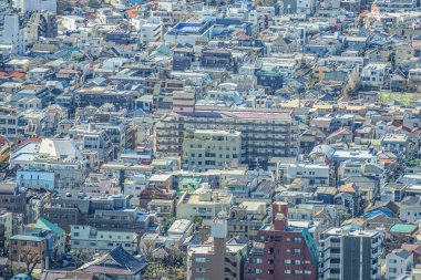 Tokyo silueti Ebisu Garden Gözlemevi 'nden görüldü