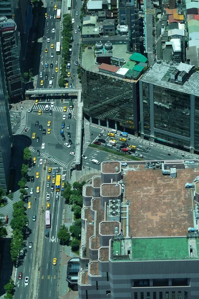 Paisaje Urbano Taipei Cielo Azul Visibles Desde Taipei 101 — Foto de Stock