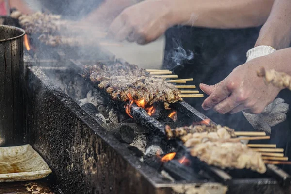 Imagen Pollo Parrilla Carbón — Foto de Stock