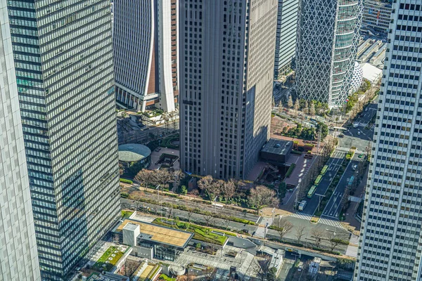 Tokió Városképe Tokiói Kormány Épületének Kilátójából — Stock Fotó