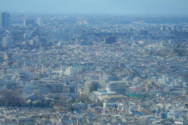 Tokyo silueti Ebisu Garden Gözlemevi 'nden görüldü