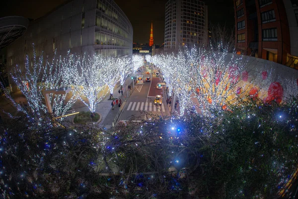 Bożonarodzeniowe Iluminacje Obrazu Roppongi — Zdjęcie stockowe