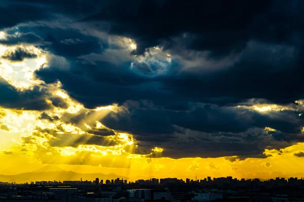 Tokyo Skyline Και Mount Fuji Οποίο Είναι Τυλιγμένο Λυκόφως — Φωτογραφία Αρχείου