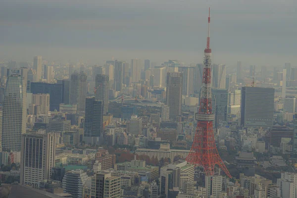 从Roppongi山看到的东京天际线 — 图库照片