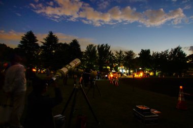 Teleskopta astronomik gözlemlerin görüntüsü