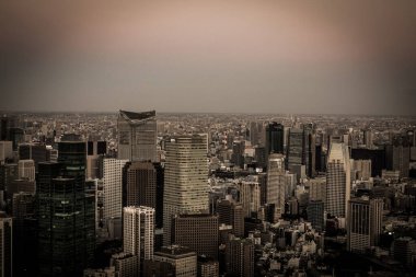 Tokyo silueti Roppongi Tepelerinden görüldü