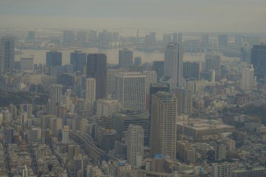 Tokyo silueti Roppongi Tepelerinden görüldü