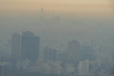 Tokyo silueti Roppongi Tepelerinden görüldü